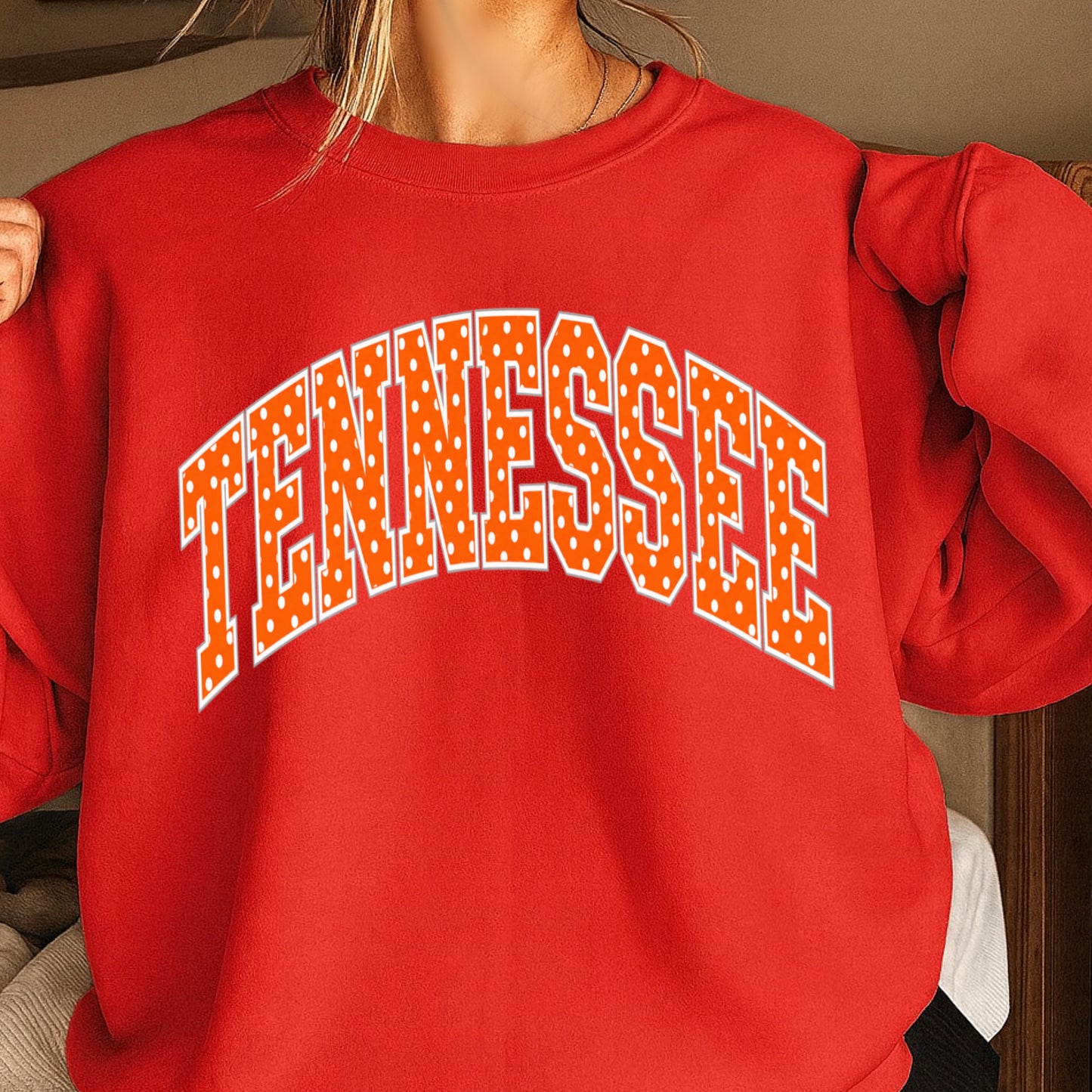 Tennessee Polka Dot Crewneck Sweatshirt