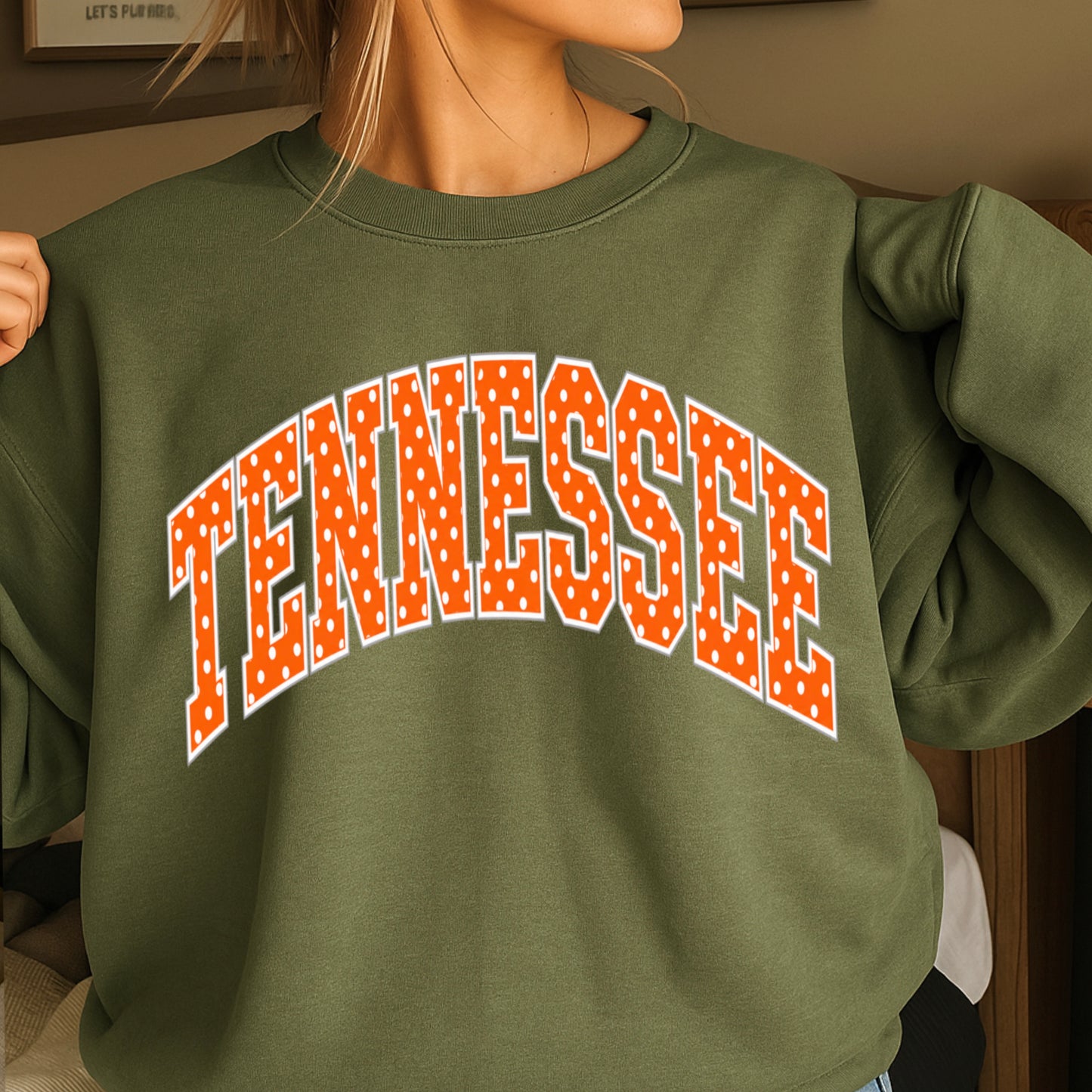 Tennessee Polka Dot Crewneck Sweatshirt