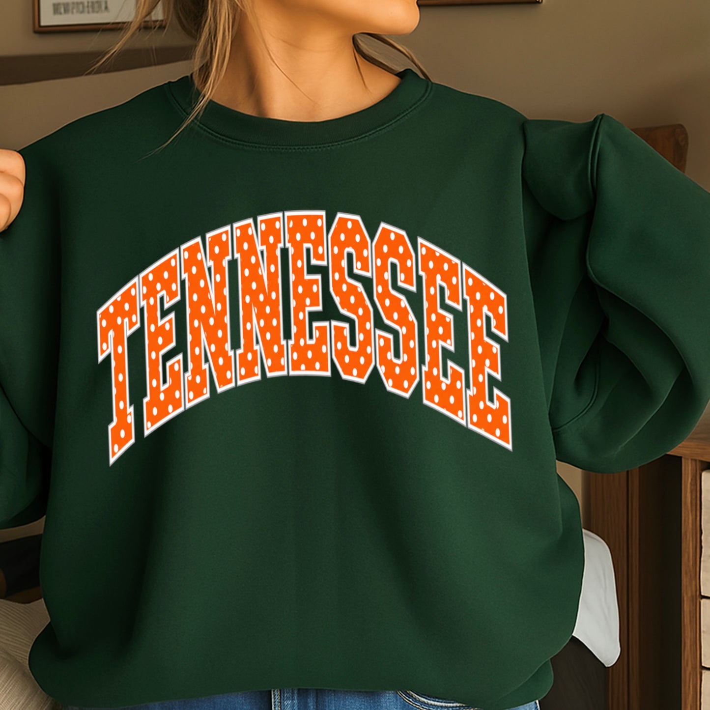 Tennessee Polka Dot Crewneck Sweatshirt