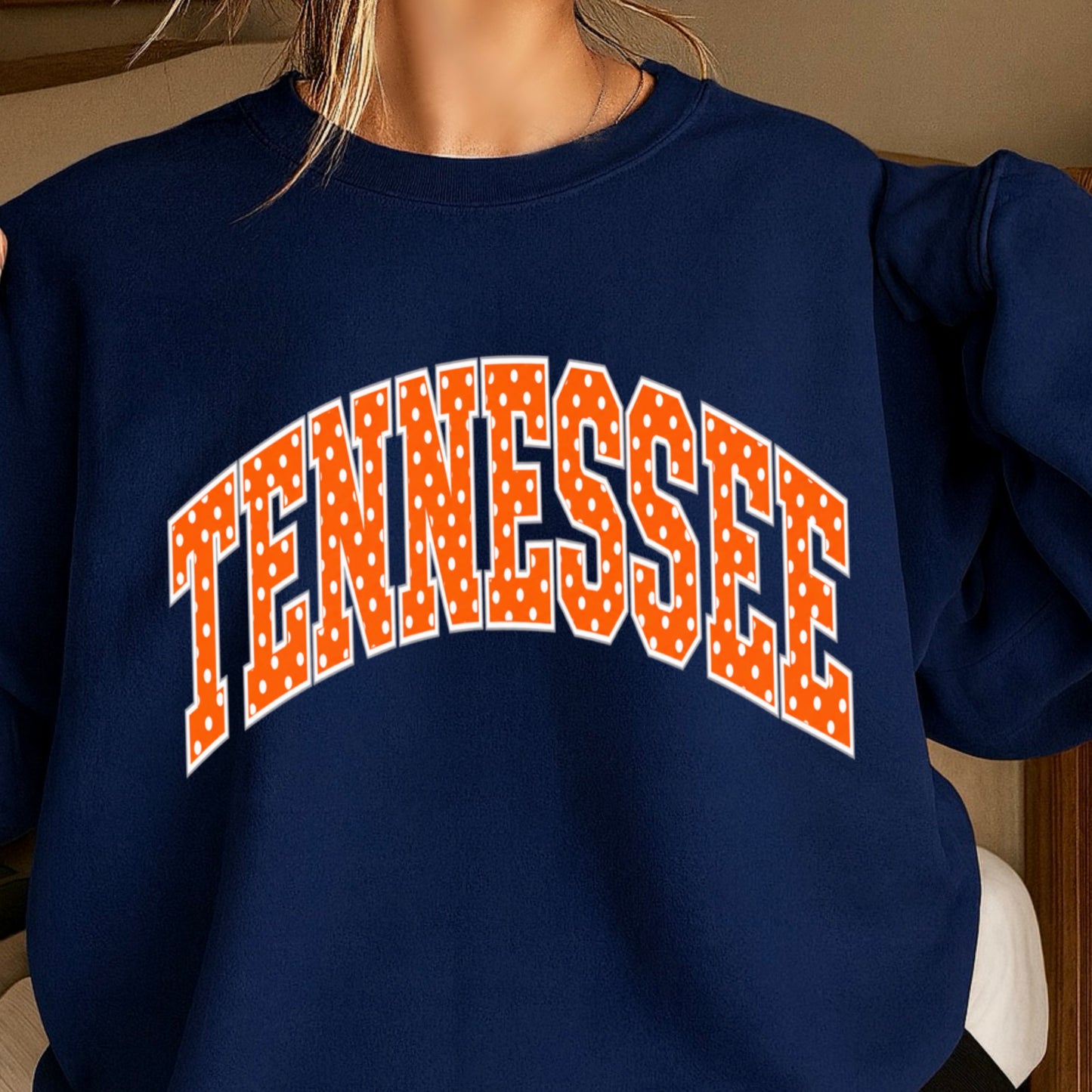 Tennessee Polka Dot Crewneck Sweatshirt