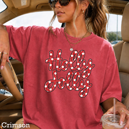 Holly Jolly Comfort Color Graphic Tee