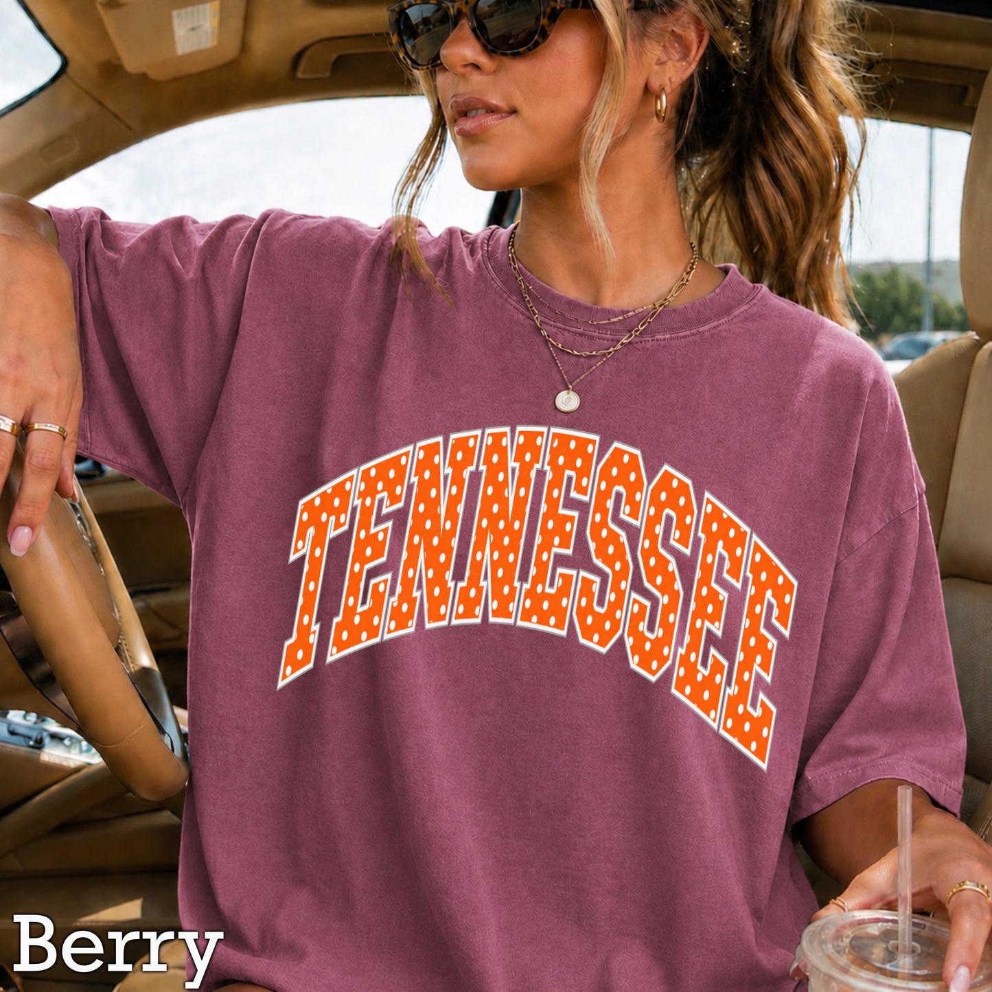 Tennessee Polka Dot Comfort Color Graphic Tee
