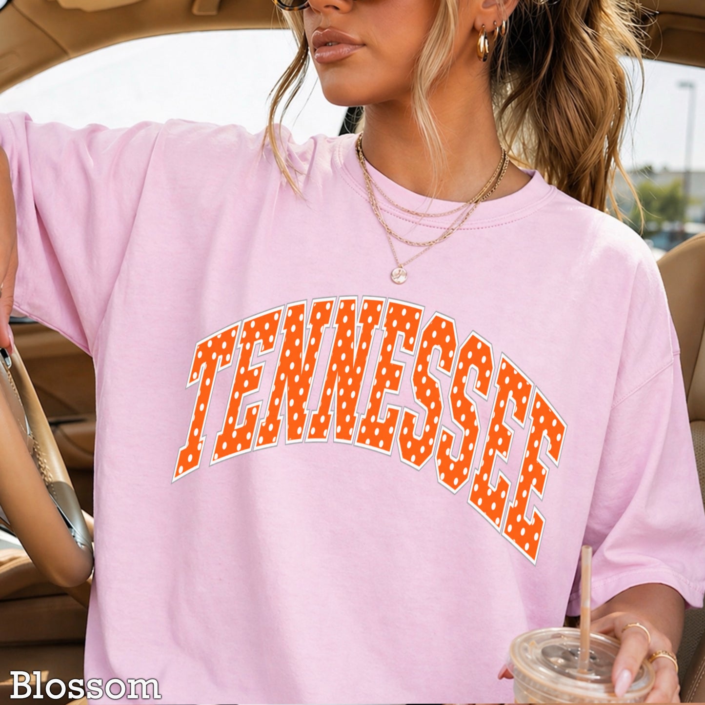 Tennessee Polka Dot Comfort Color Graphic Tee