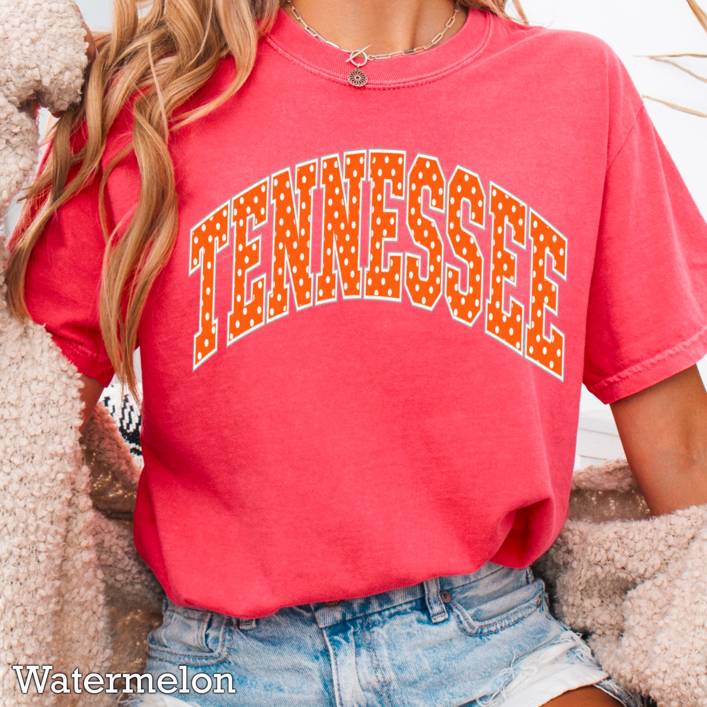 Tennessee Polka Dot Comfort Color Graphic Tee
