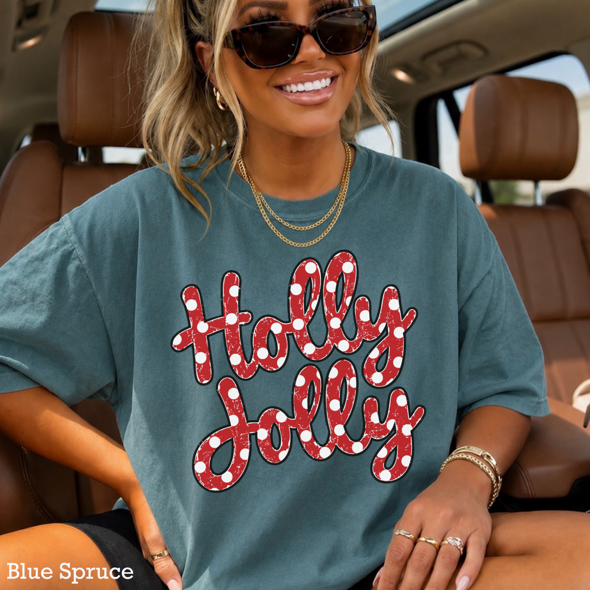 Holly Jolly Comfort Color Graphic Tee