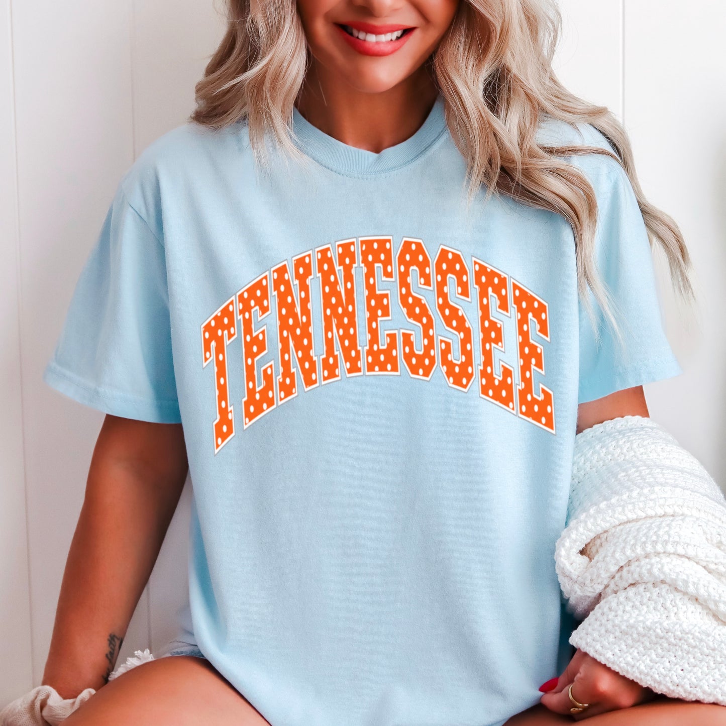 Tennessee Polka Dot Comfort Color Graphic Tee