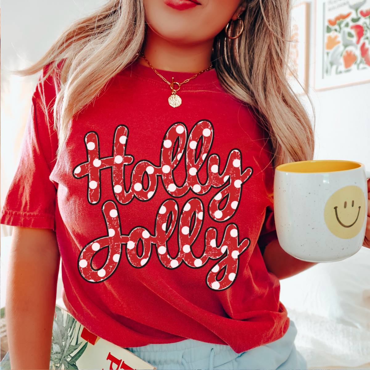 Holly Jolly Comfort Color Graphic Tee