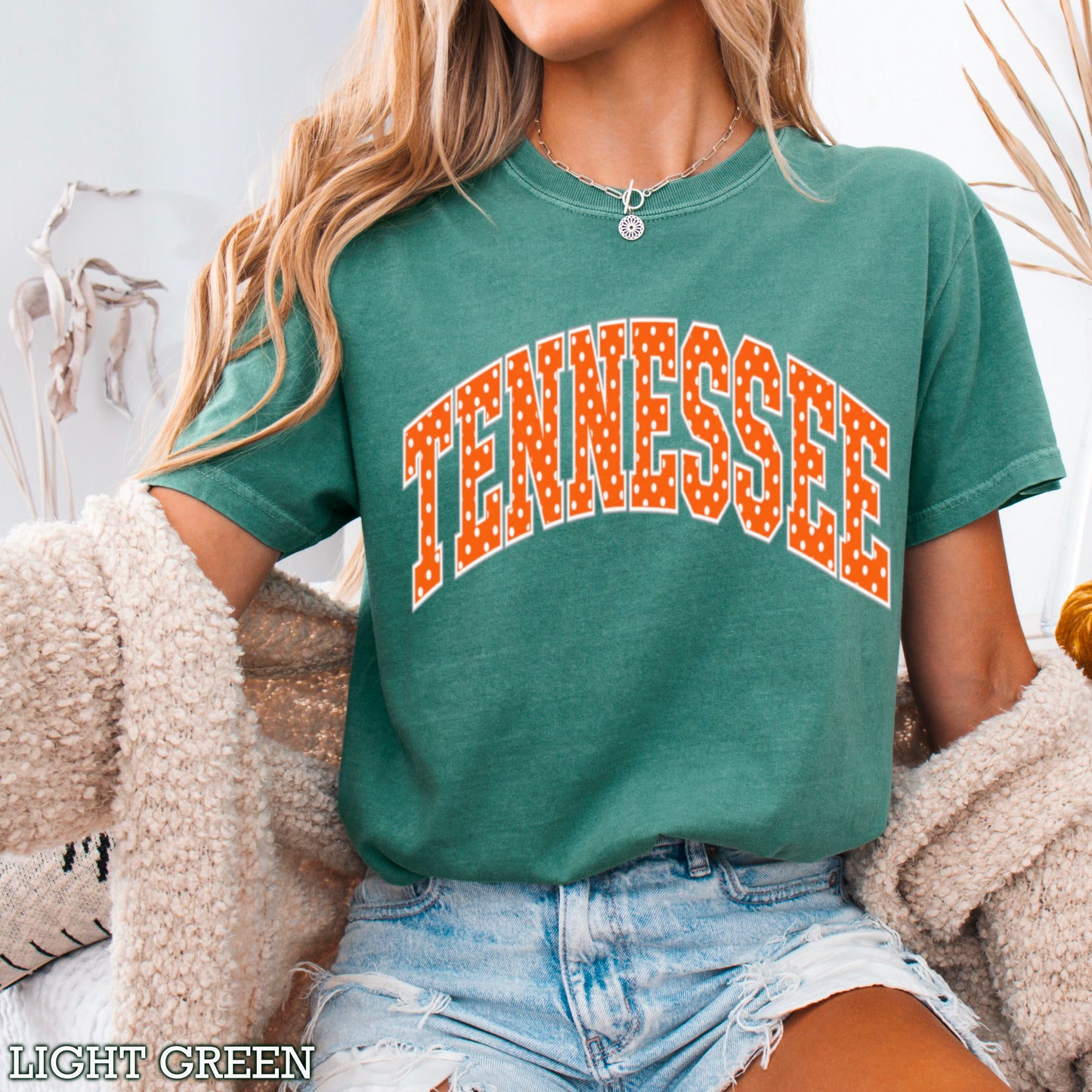 Tennessee Polka Dot Comfort Color Graphic Tee
