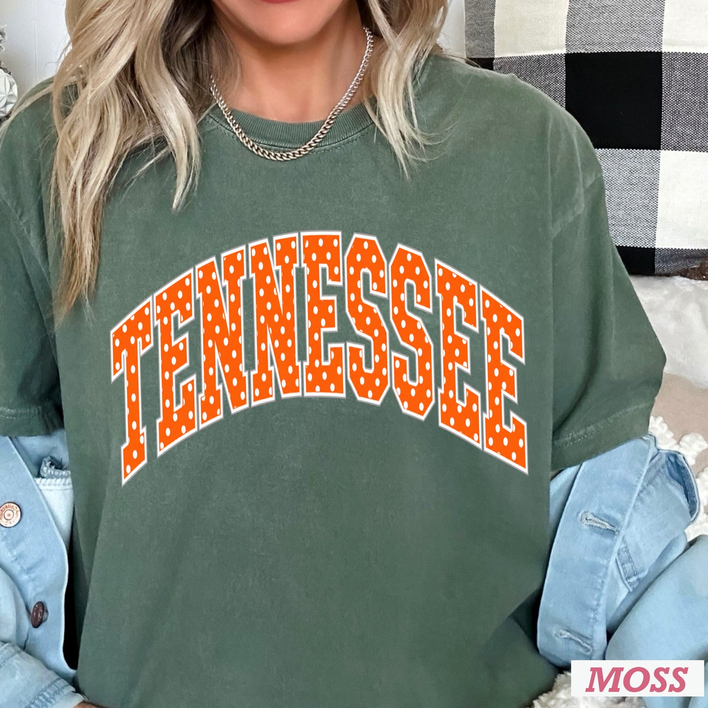 Tennessee Polka Dot Comfort Color Graphic Tee