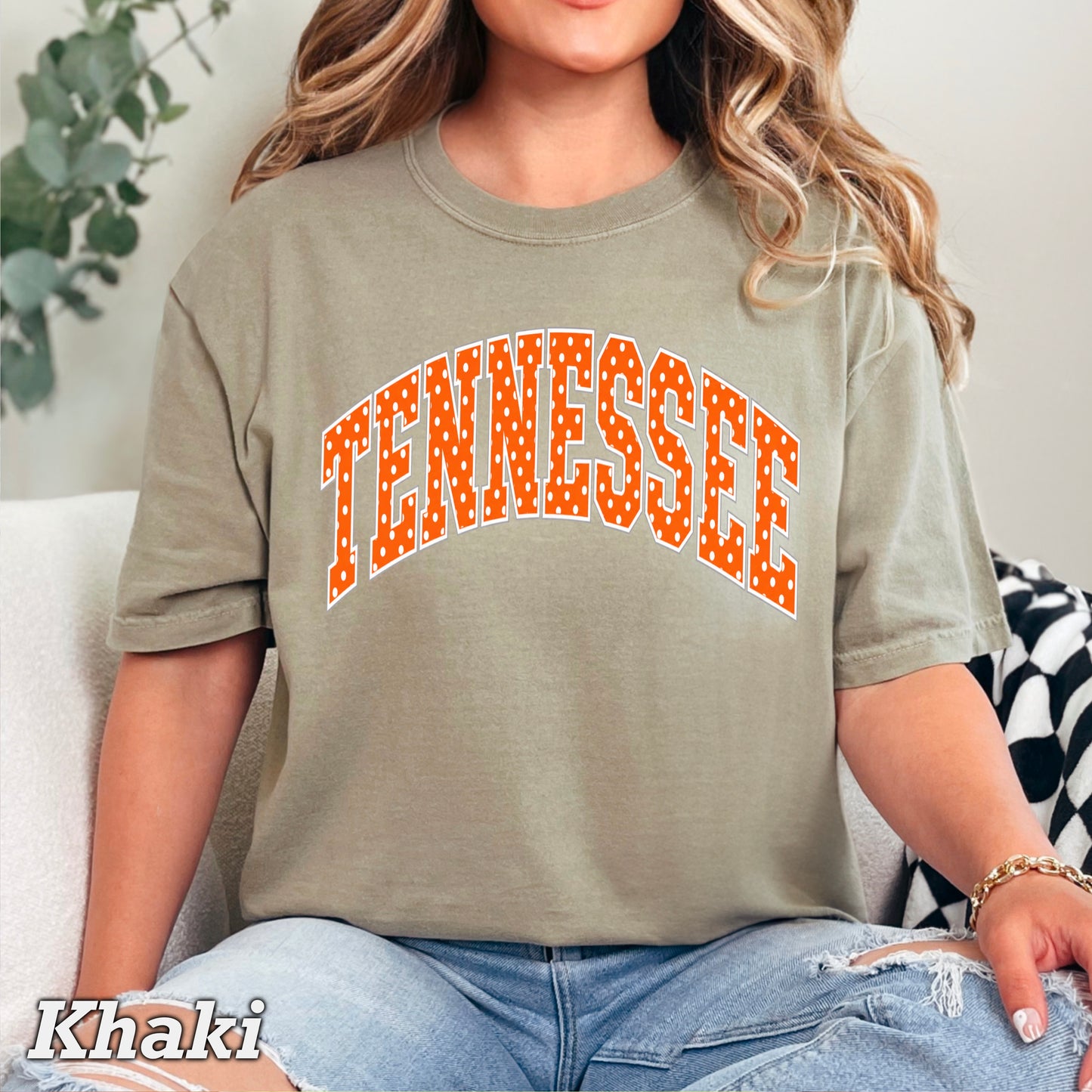 Tennessee Polka Dot Comfort Color Graphic Tee