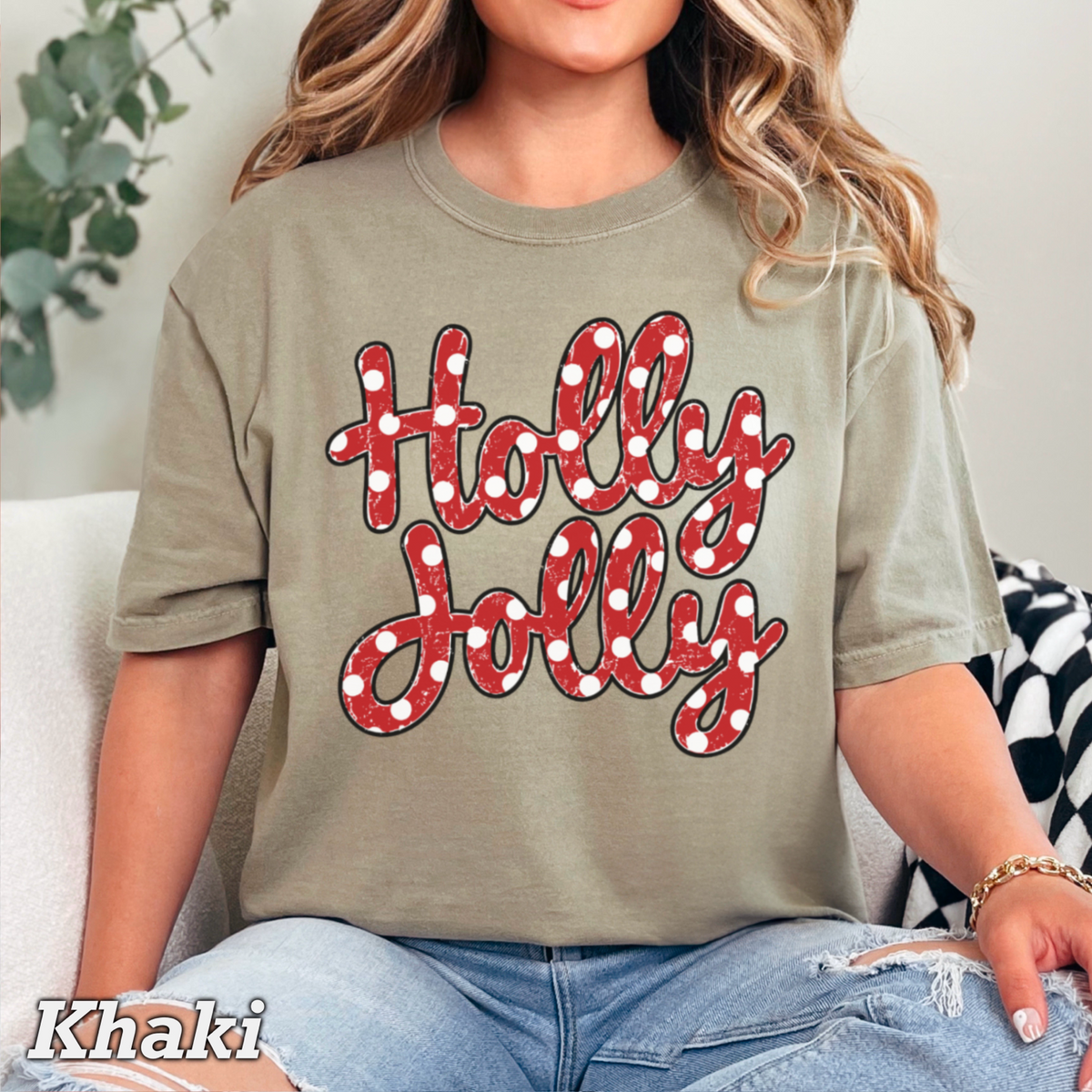 Holly Jolly Comfort Color Graphic Tee