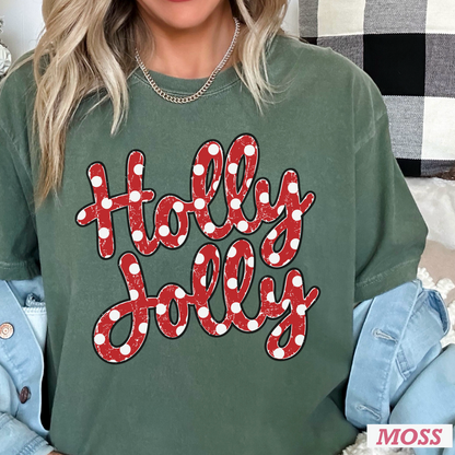 Holly Jolly Comfort Color Graphic Tee