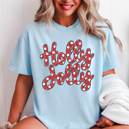 Holly Jolly Comfort Color Graphic Tee