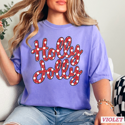 Holly Jolly Comfort Color Graphic Tee