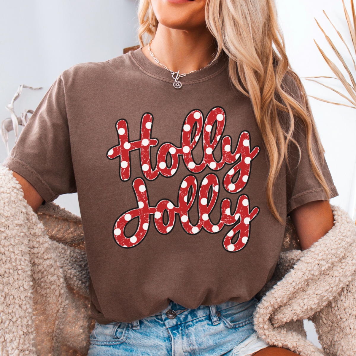 Holly Jolly Comfort Color Graphic Tee