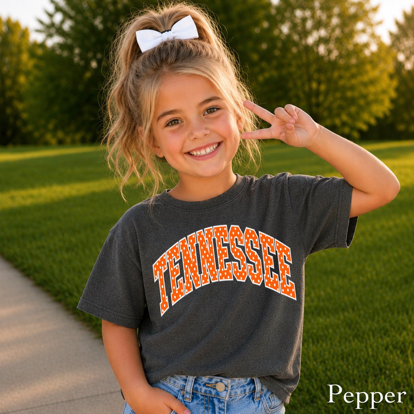 Tennessee Polka Dot Youth Comfort Color T-Shirt