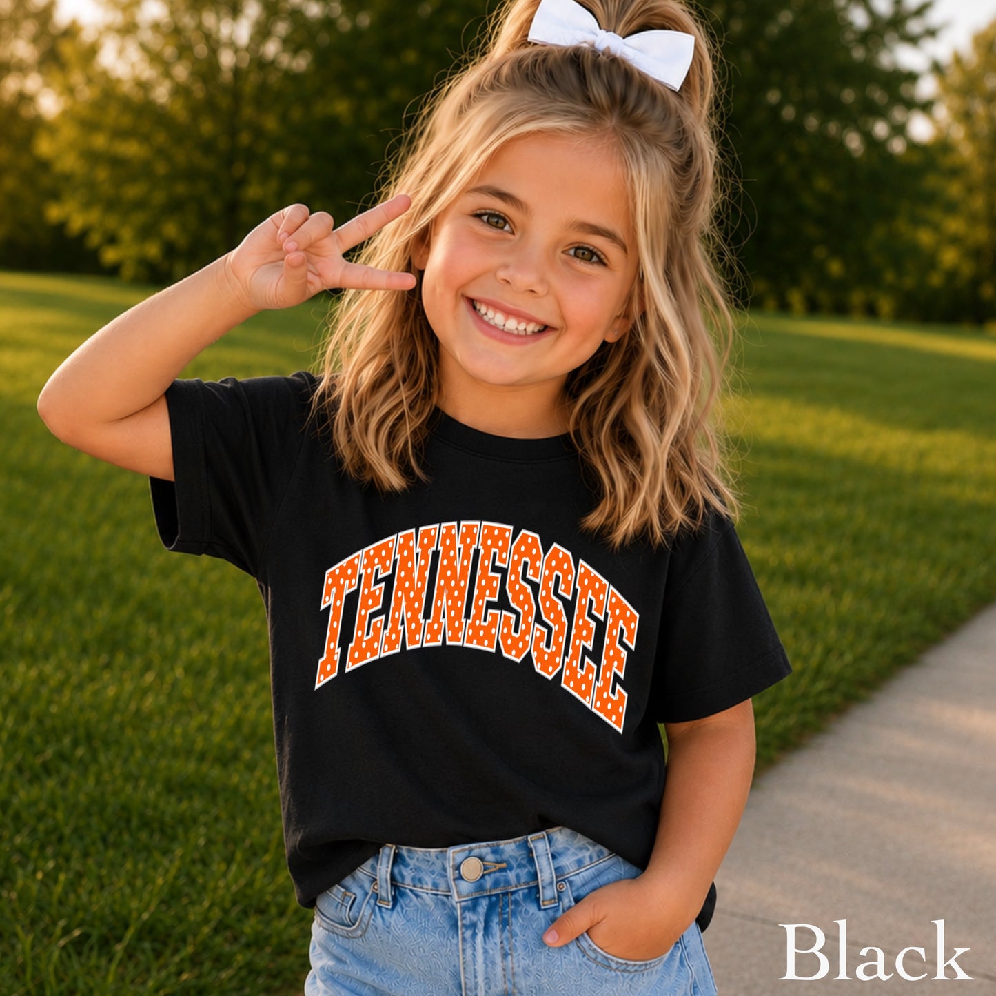 Tennessee Polka Dot Youth Comfort Color T-Shirt
