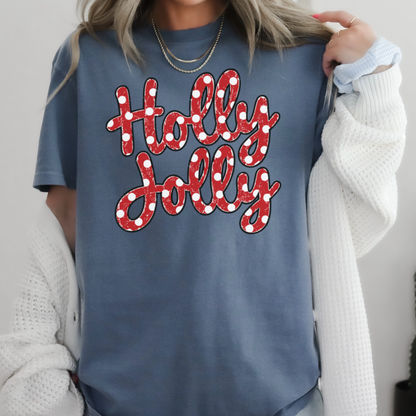 Holly Jolly Comfort Color Graphic Tee