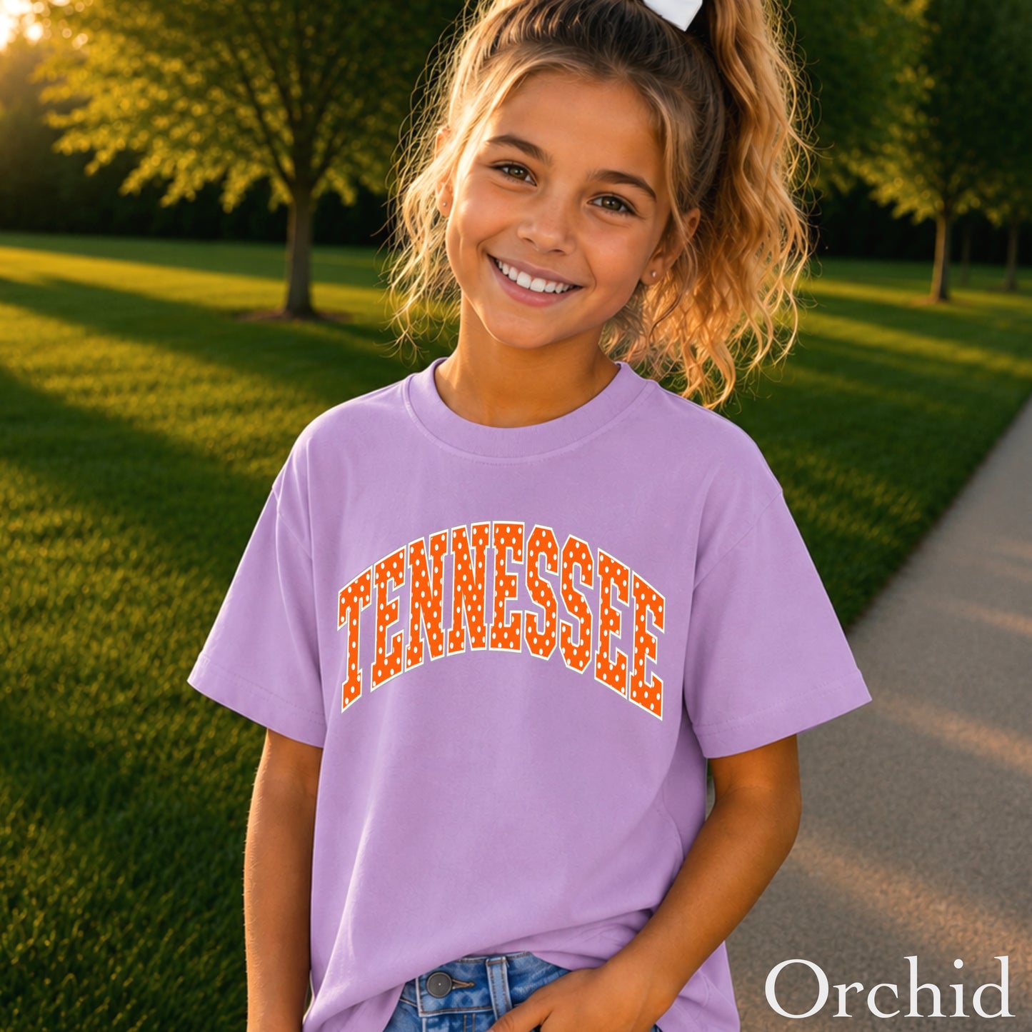 Tennessee Polka Dot Youth Comfort Color T-Shirt