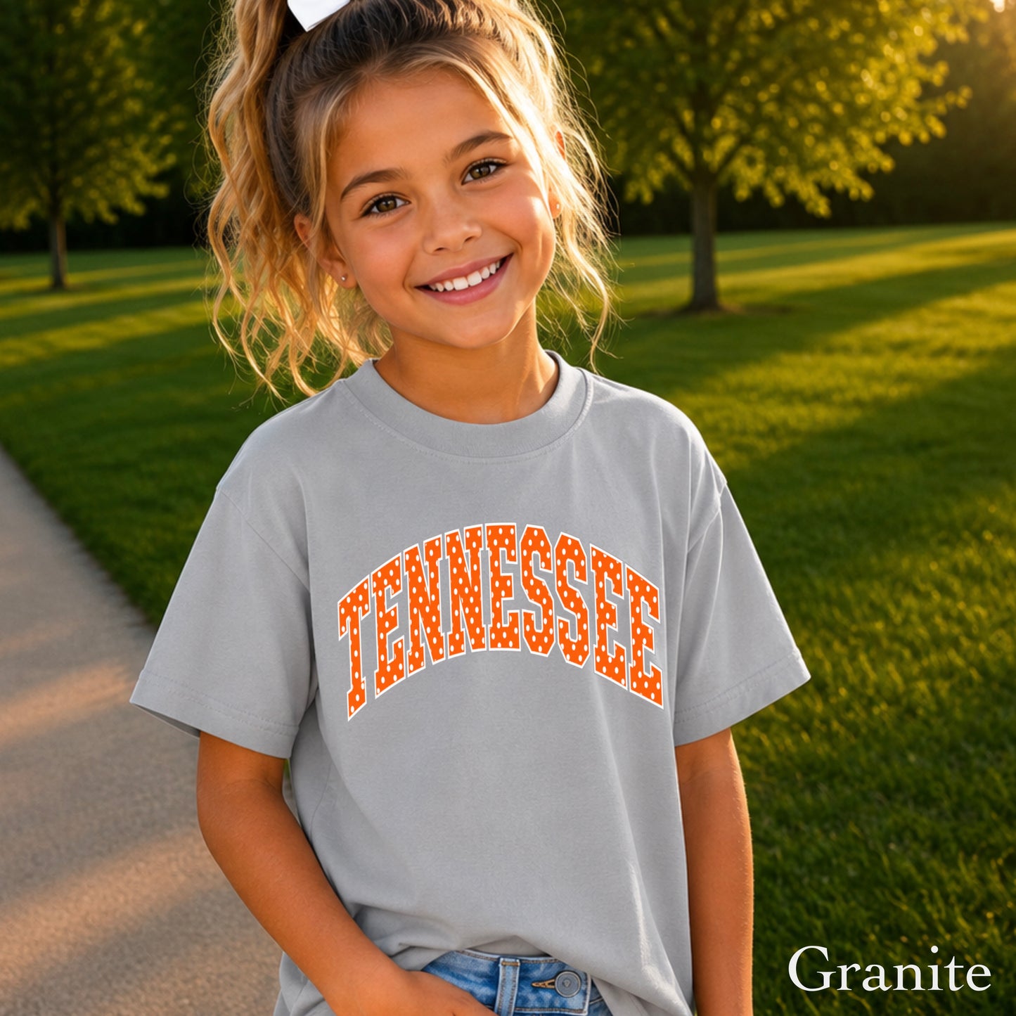 Tennessee Polka Dot Youth Comfort Color T-Shirt