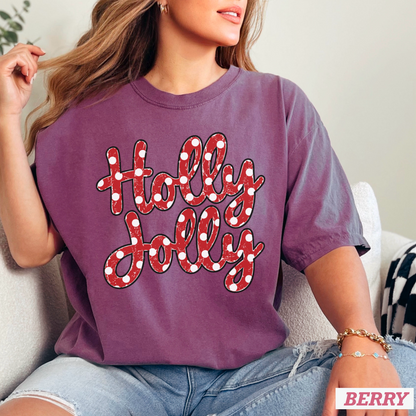 Holly Jolly Comfort Color Graphic Tee