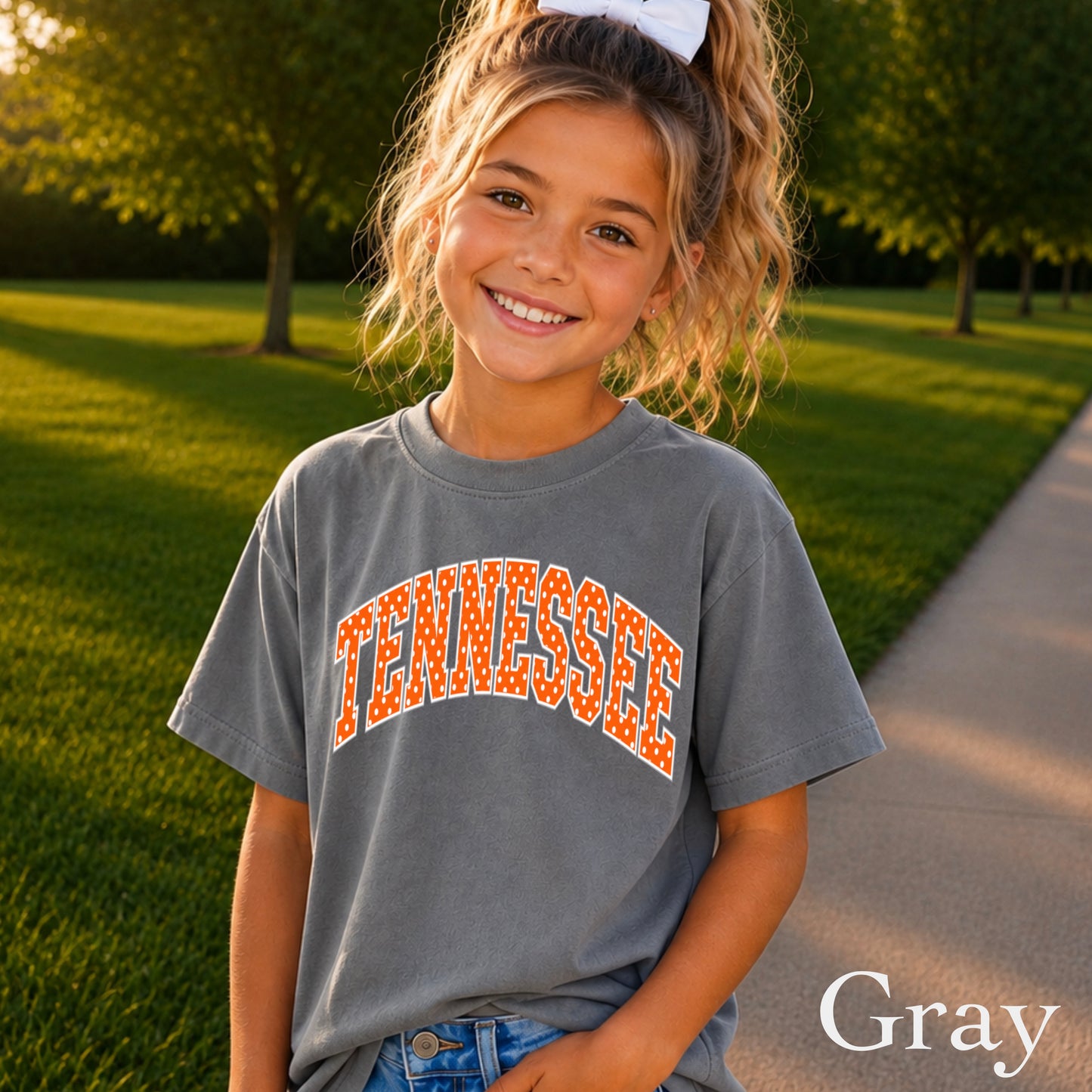 Tennessee Polka Dot Youth Comfort Color T-Shirt