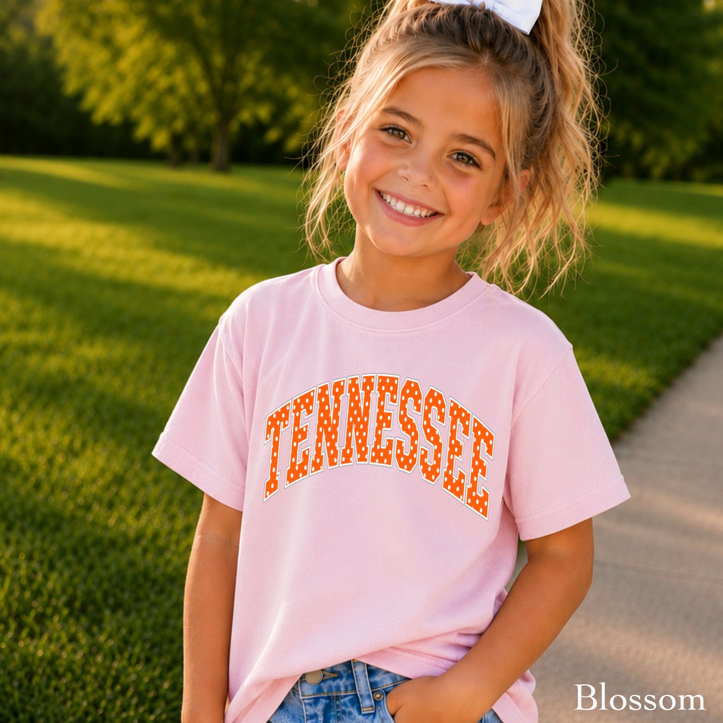 Tennessee Polka Dot Youth Comfort Color T-Shirt