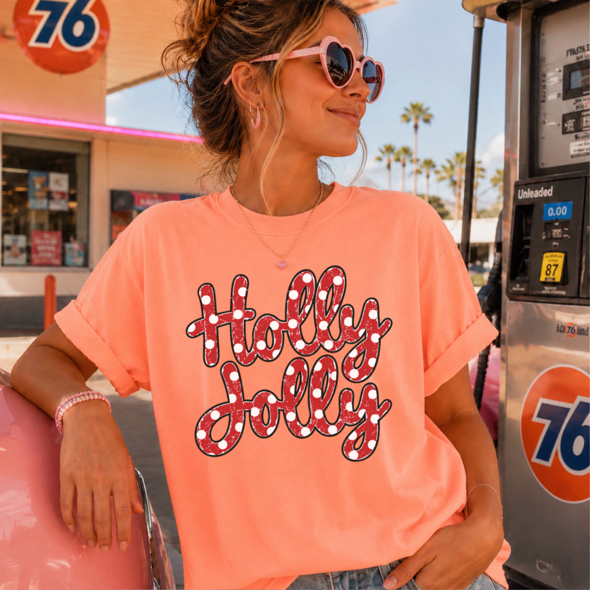 Holly Jolly Comfort Color Graphic Tee
