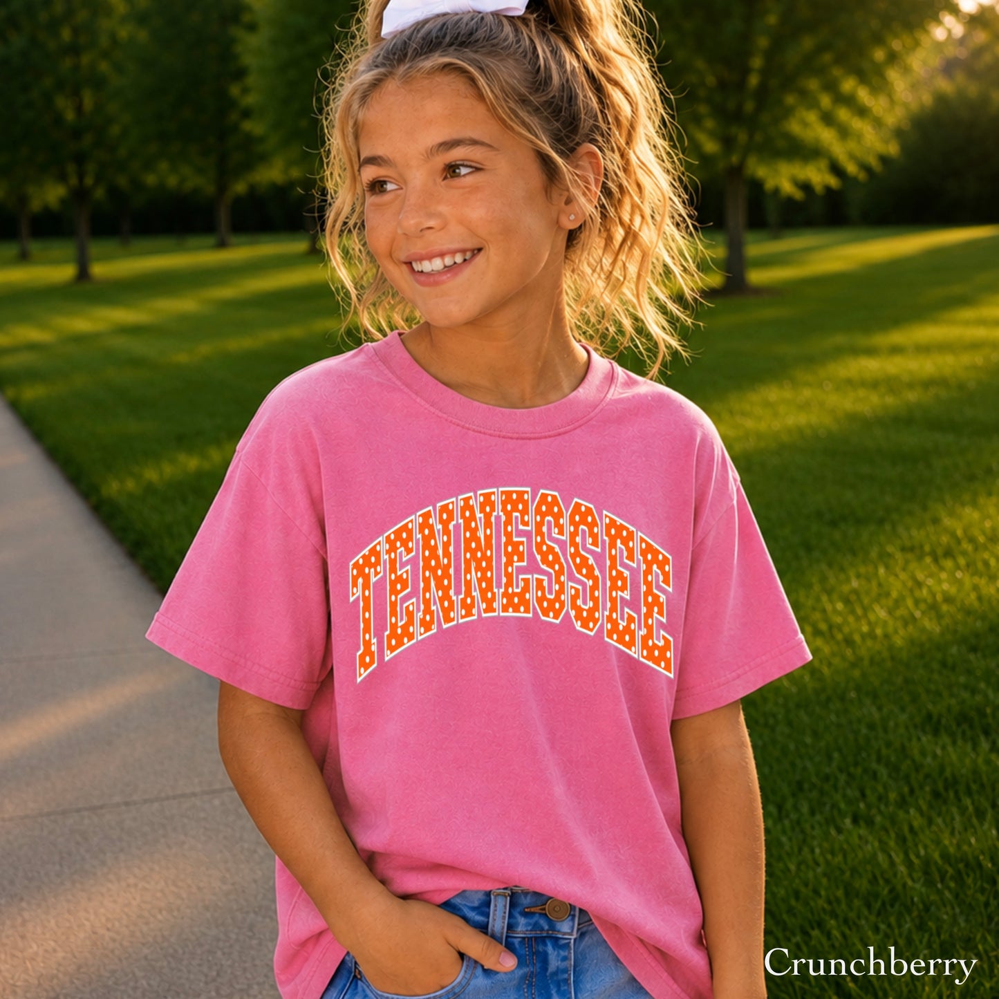 Tennessee Polka Dot Youth Comfort Color T-Shirt