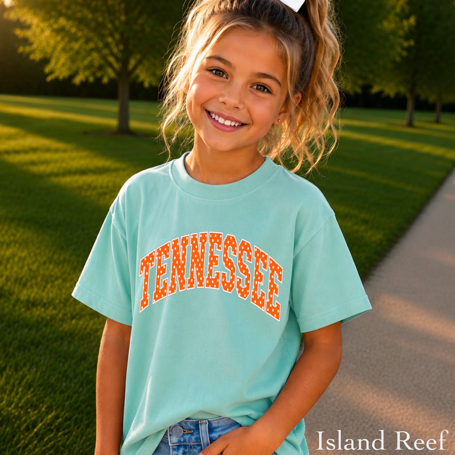 Tennessee Polka Dot Youth Comfort Color T-Shirt
