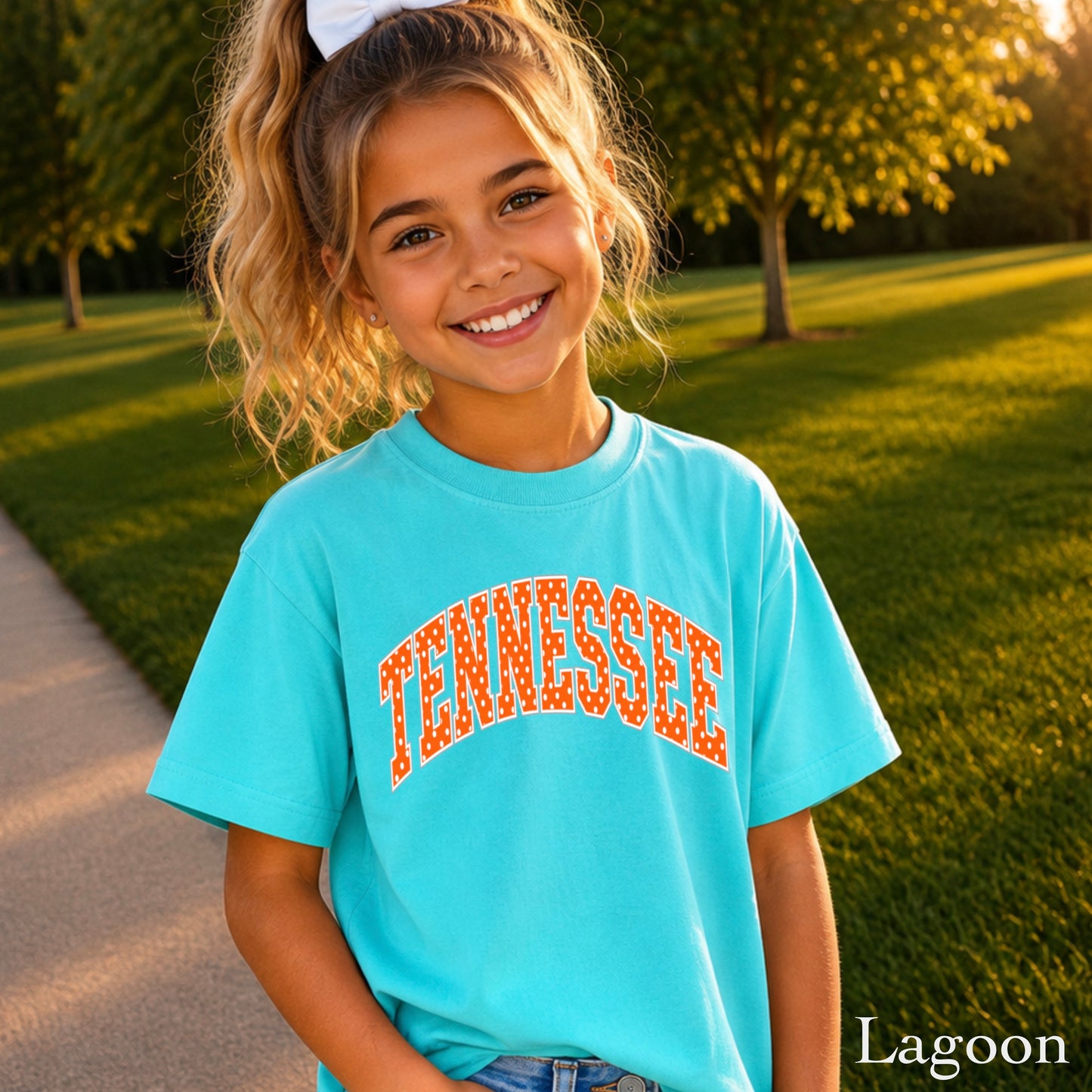 Tennessee Polka Dot Youth Comfort Color T-Shirt