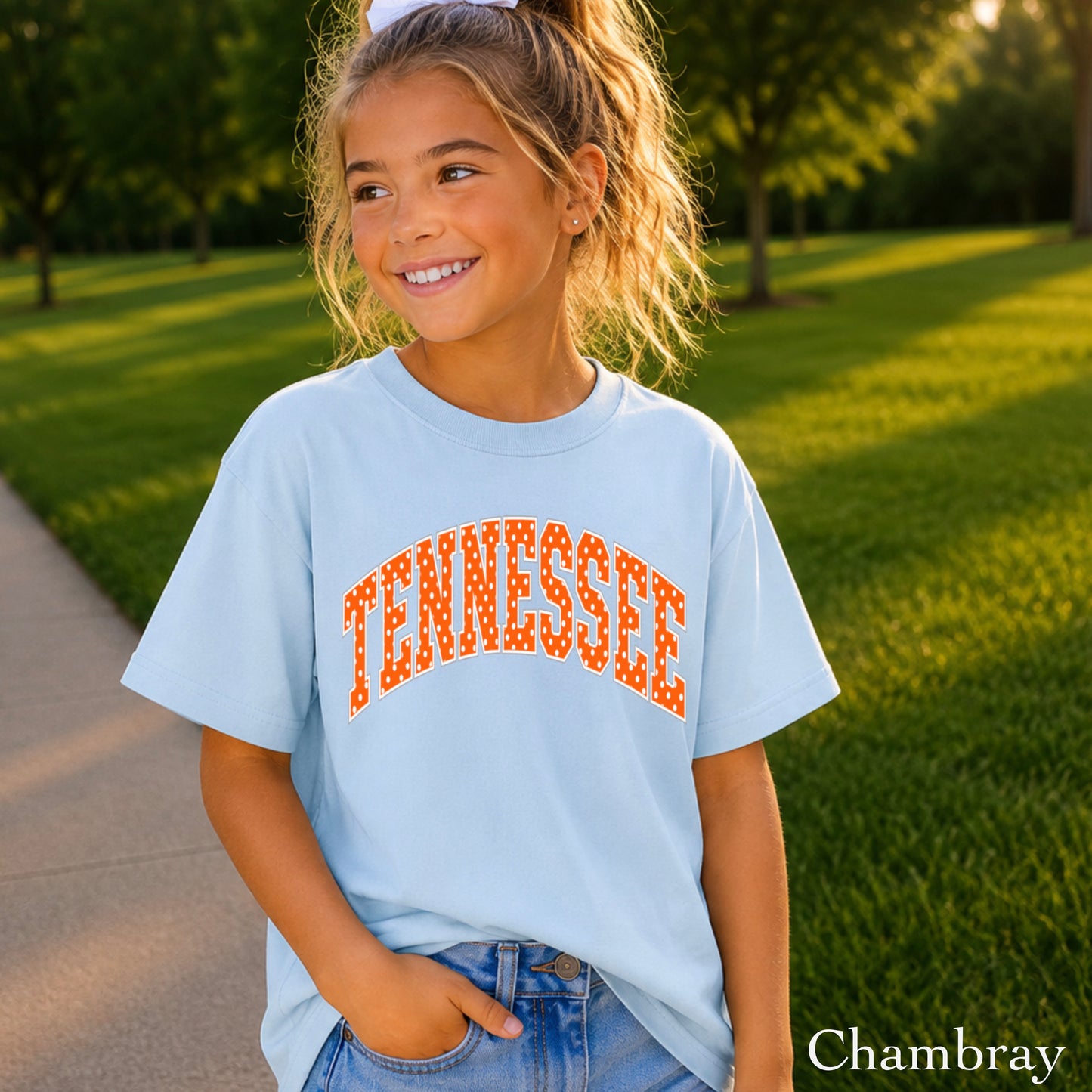 Tennessee Polka Dot Youth Comfort Color T-Shirt