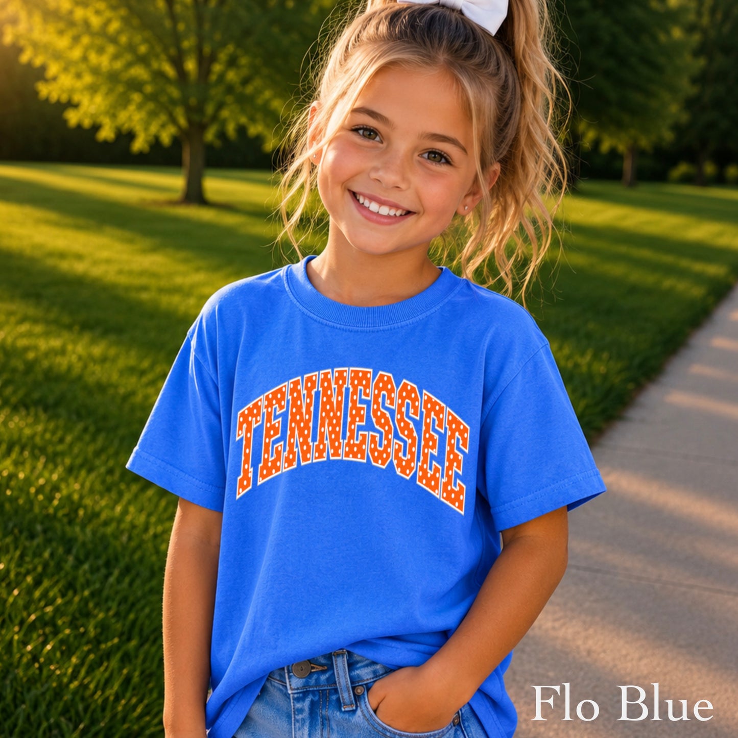 Tennessee Polka Dot Youth Comfort Color T-Shirt