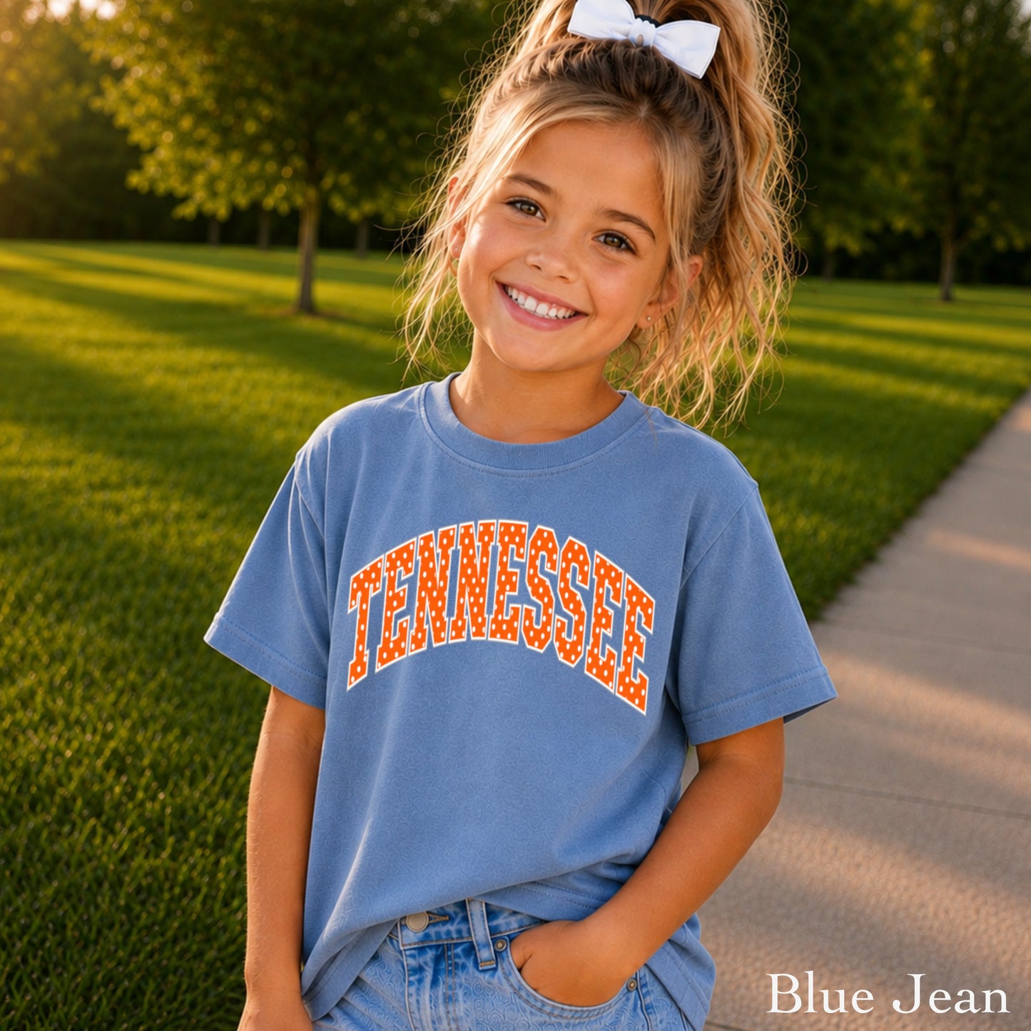 Tennessee Polka Dot Youth Comfort Color T-Shirt