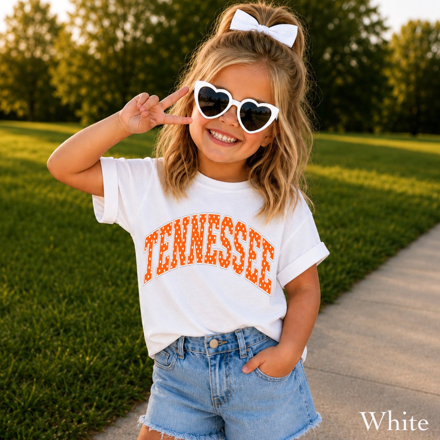 Tennessee Polka Dot Youth Comfort Color T-Shirt