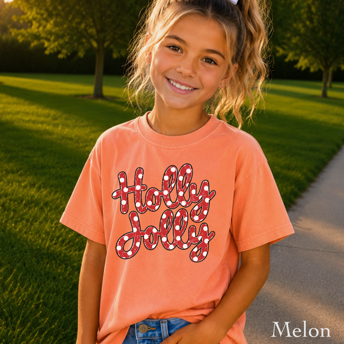 Holly Jolly Youth Comfort Color T-Shirt