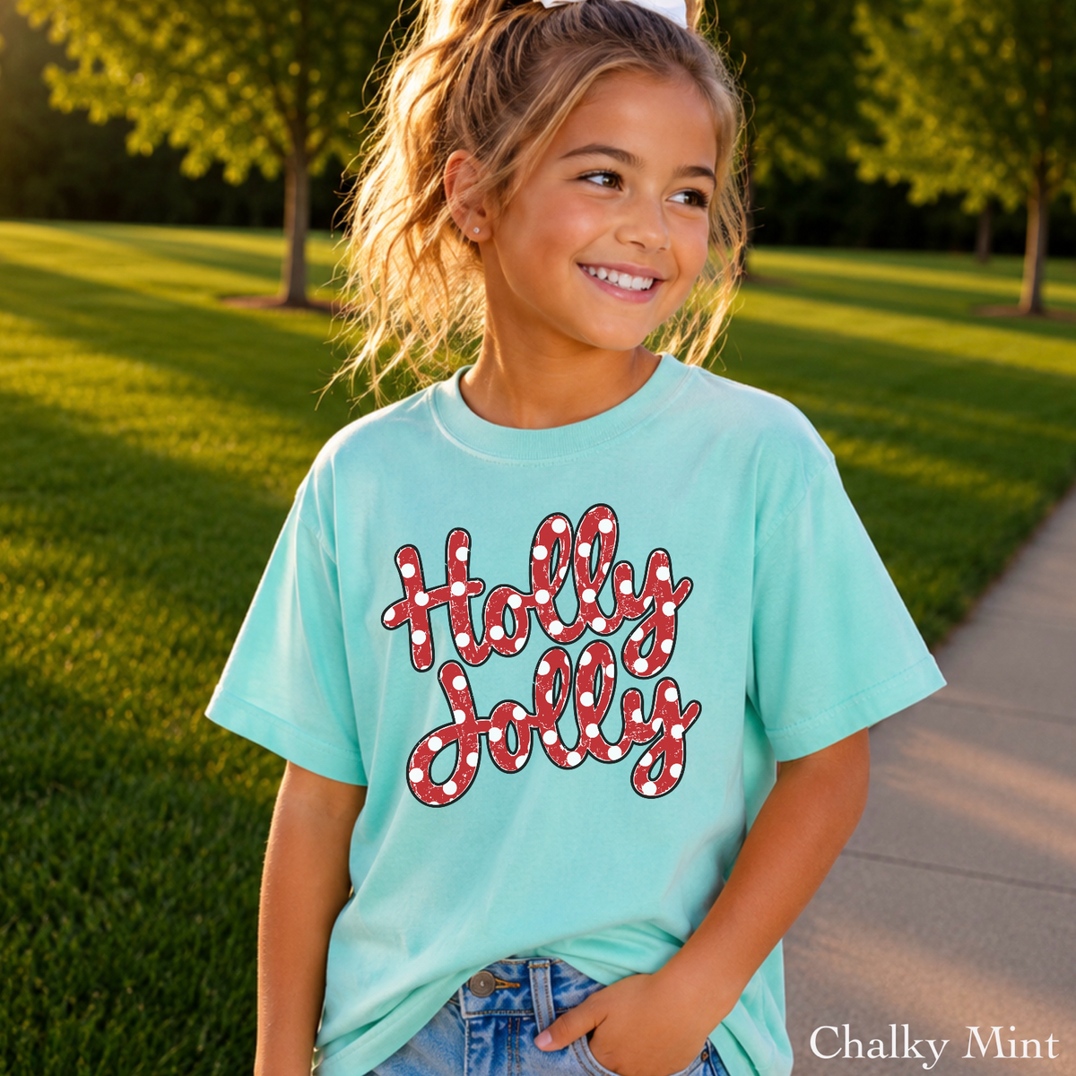 Holly Jolly Youth Comfort Color T-Shirt