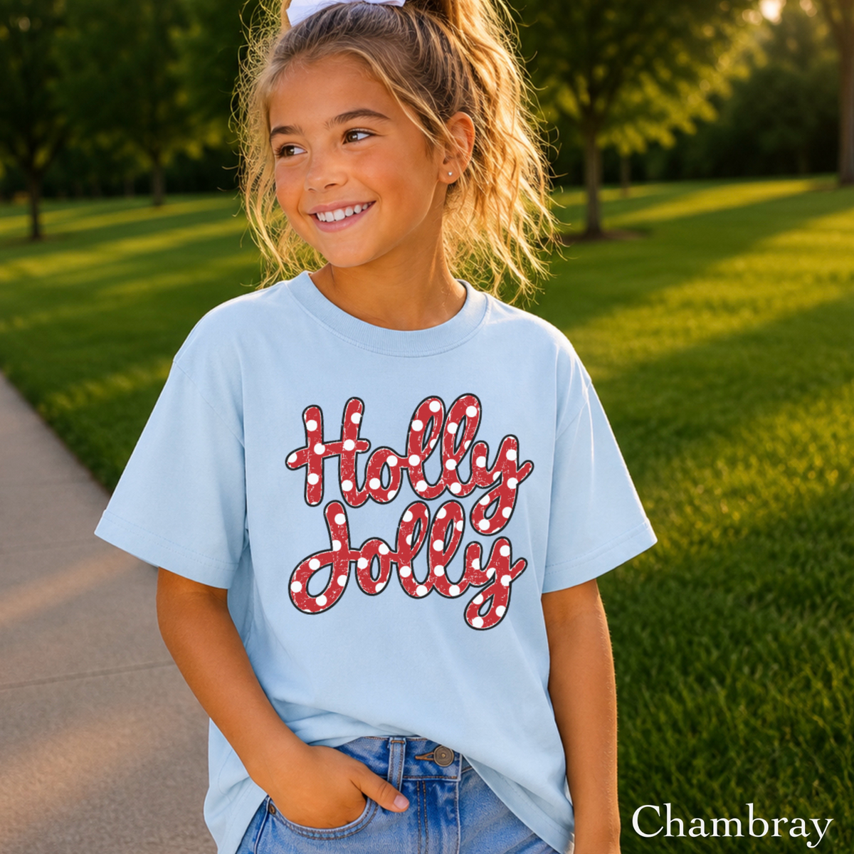 Holly Jolly Youth Comfort Color T-Shirt