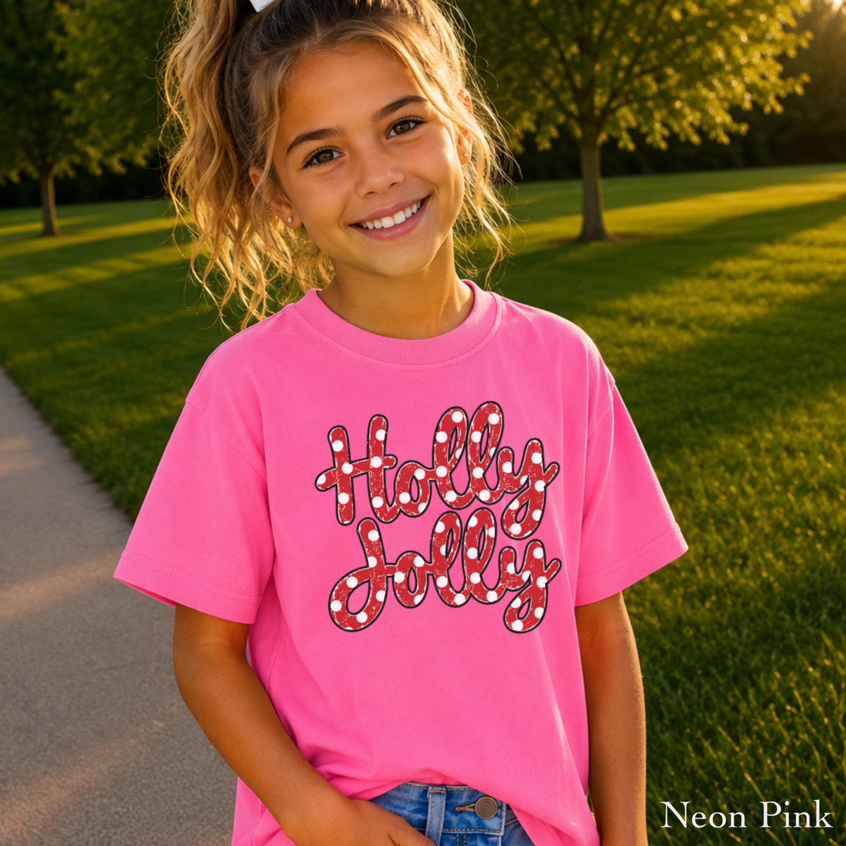 Holly Jolly Youth Comfort Color T-Shirt