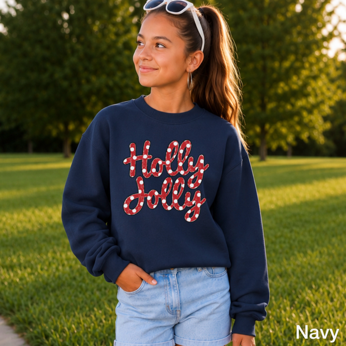 Holly Jolly Youth Crewneck Sweatshirt