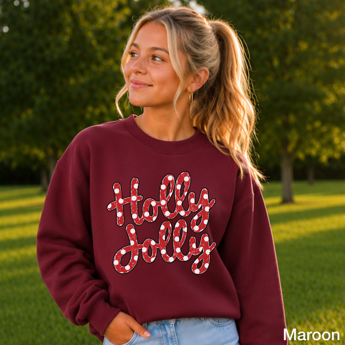 Holly Jolly Youth Crewneck Sweatshirt