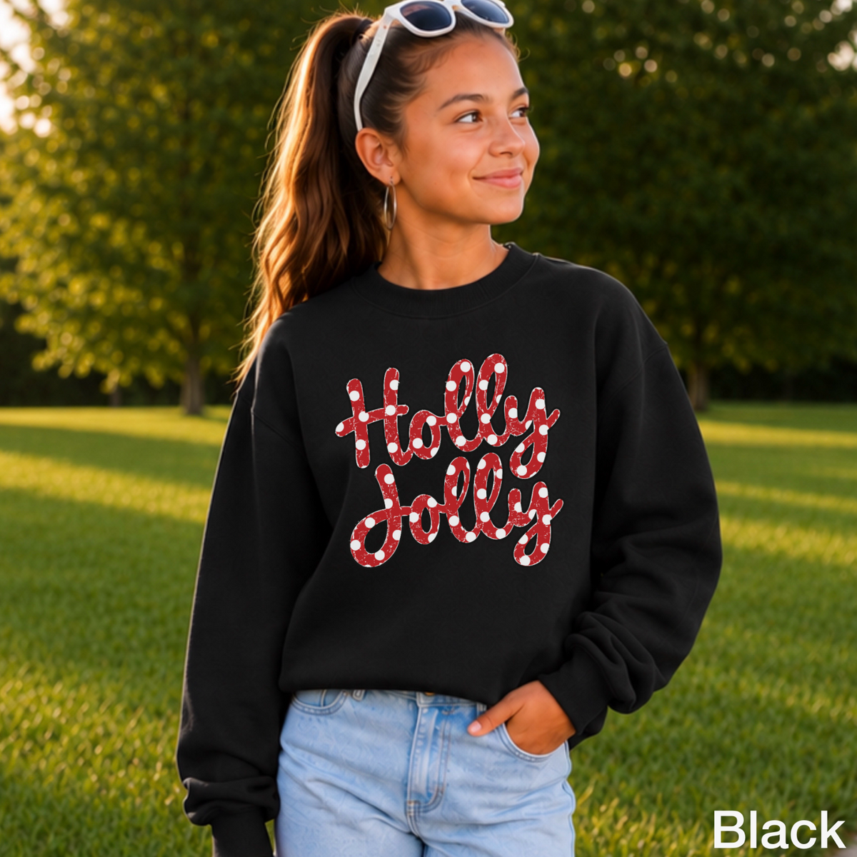 Holly Jolly Youth Crewneck Sweatshirt