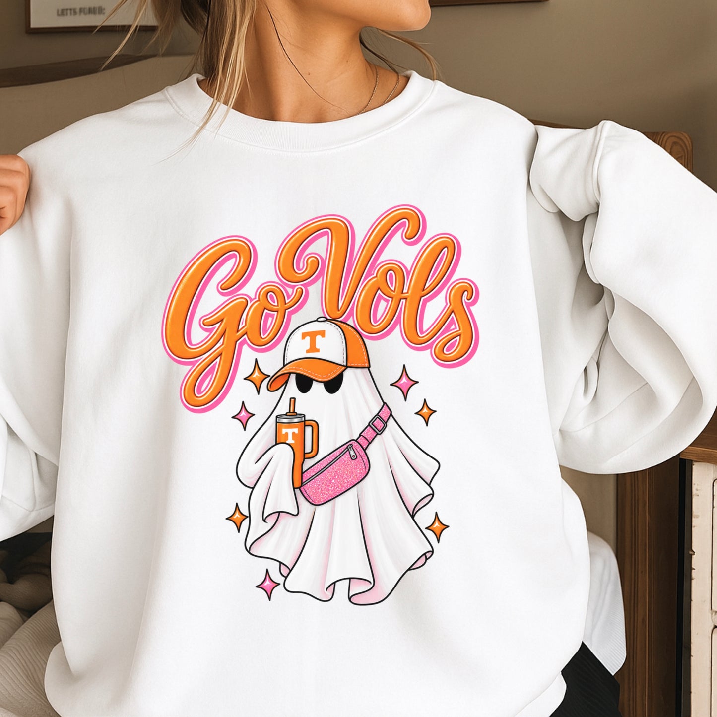 Tennessee Halloween Ghost Crewneck Sweatshirt