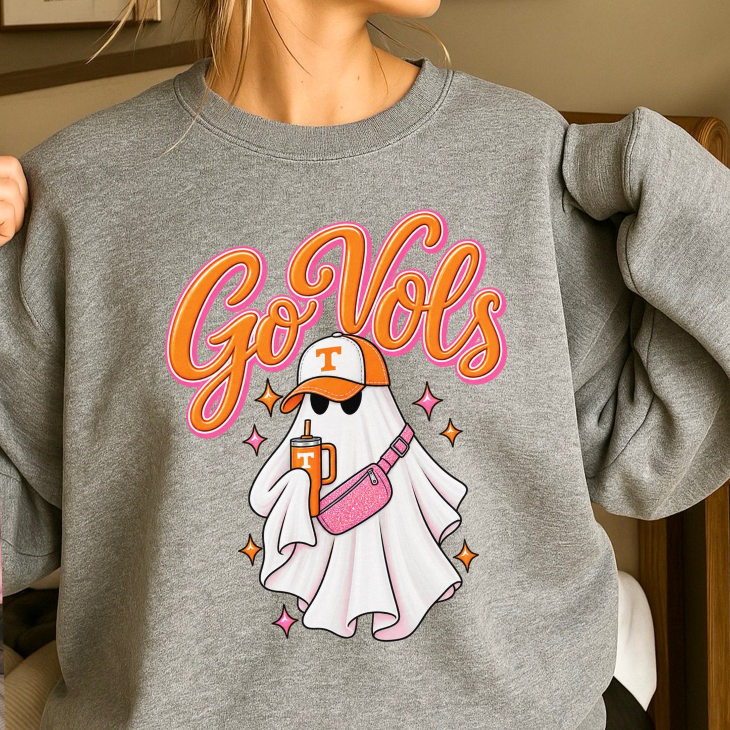 Tennessee Halloween Ghost Crewneck Sweatshirt