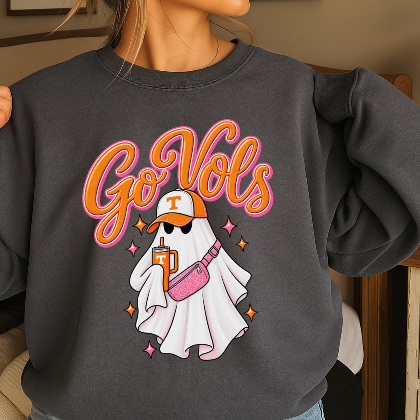 Tennessee Halloween Ghost Crewneck Sweatshirt