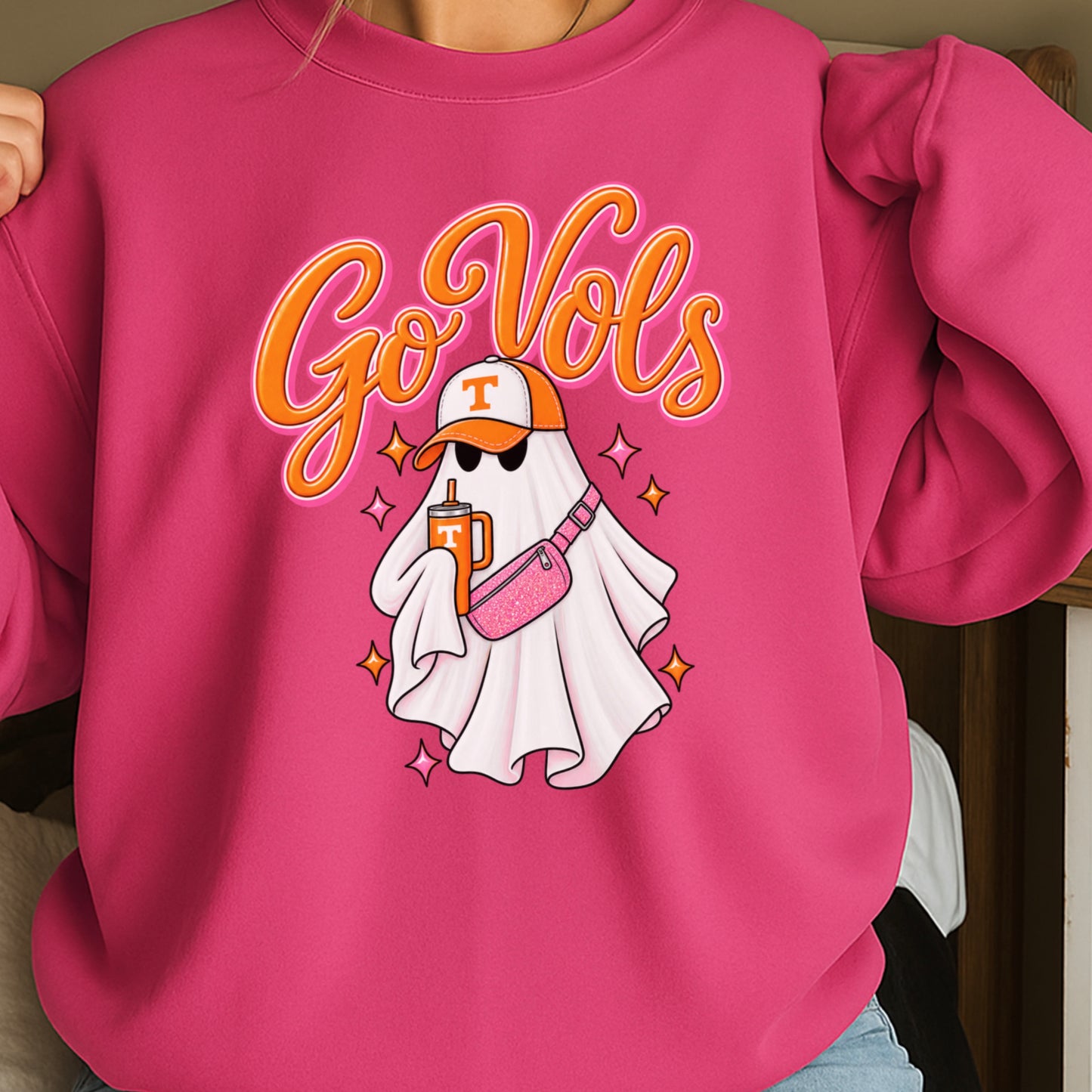 Tennessee Halloween Ghost Crewneck Sweatshirt