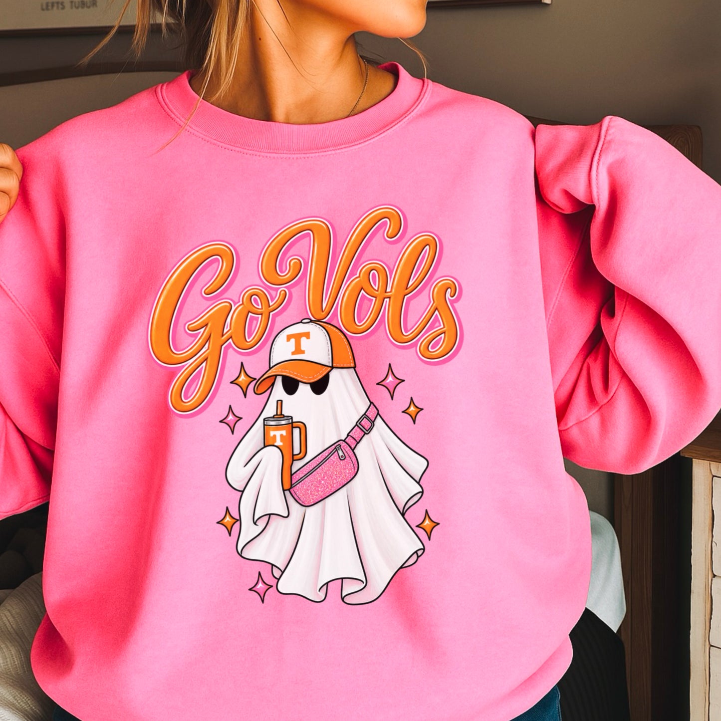 Tennessee Halloween Ghost Crewneck Sweatshirt