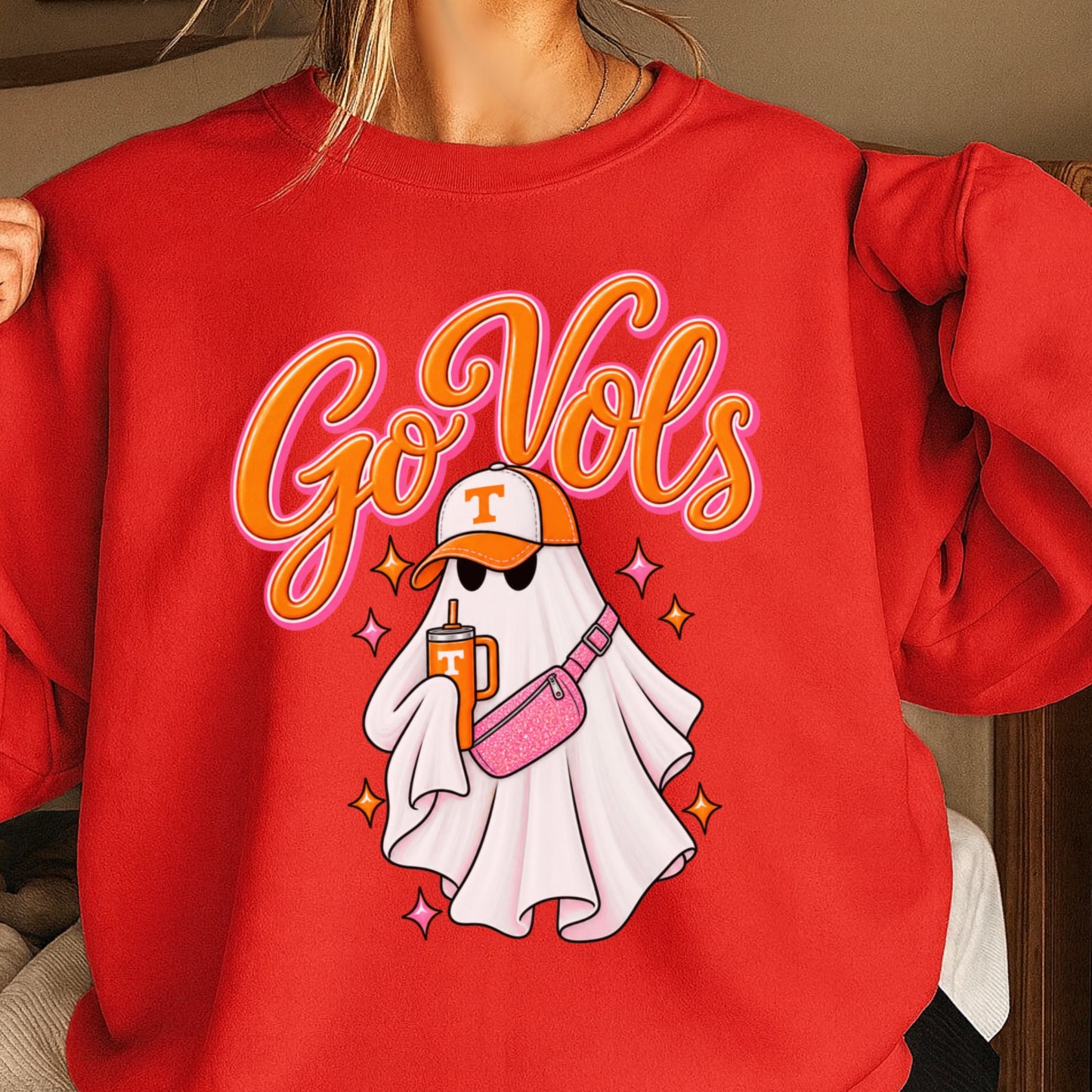 Tennessee Halloween Ghost Crewneck Sweatshirt