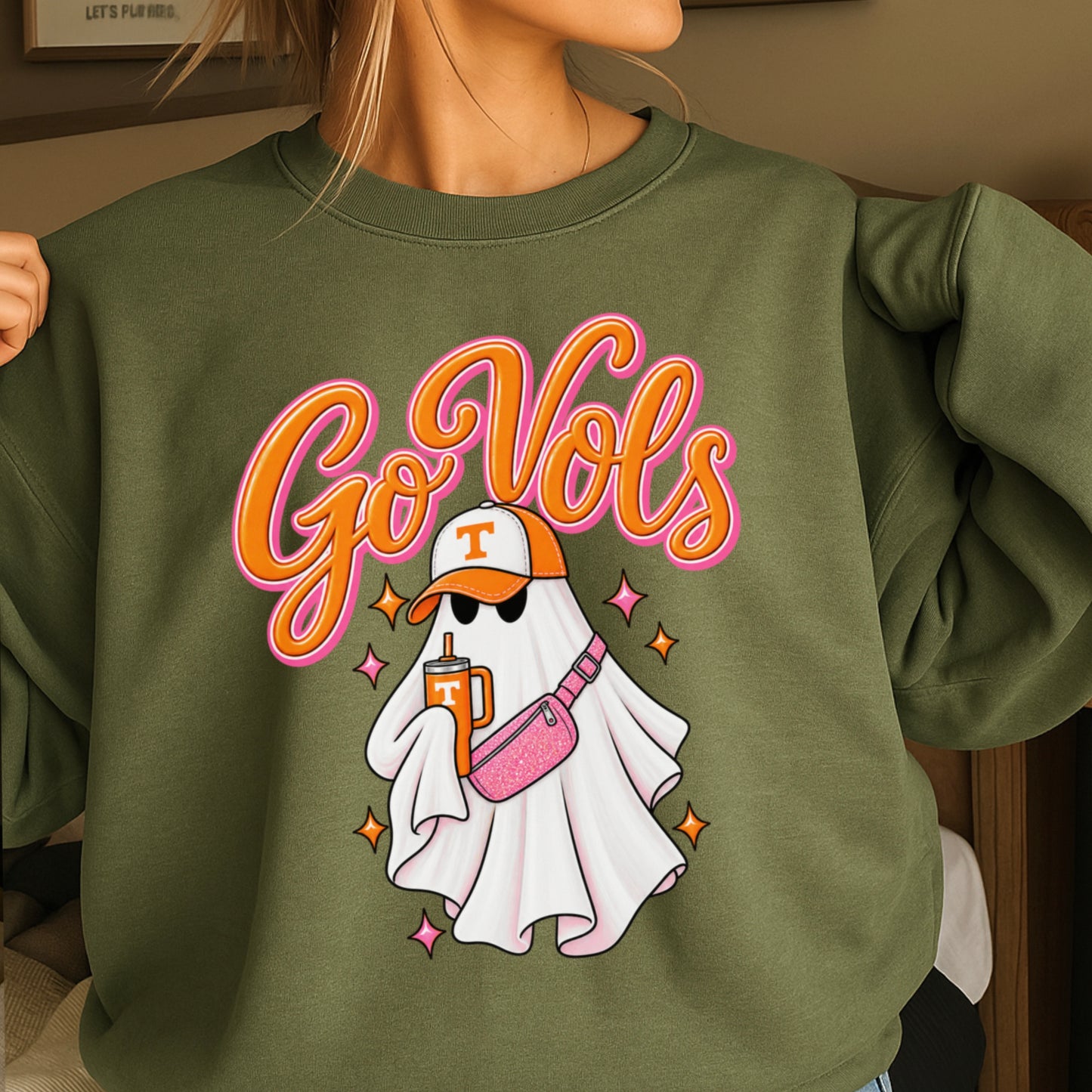 Tennessee Halloween Ghost Crewneck Sweatshirt