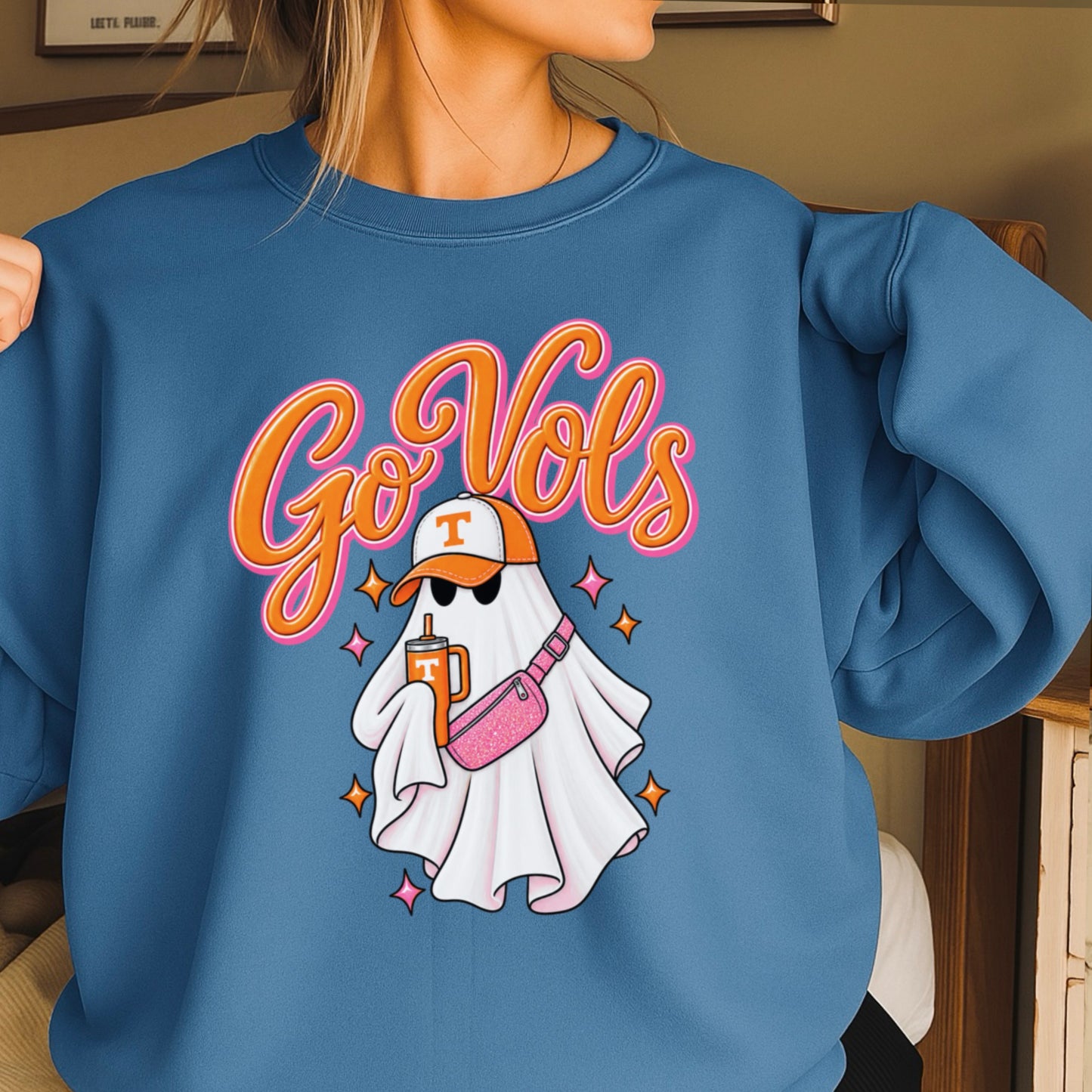 Tennessee Halloween Ghost Crewneck Sweatshirt